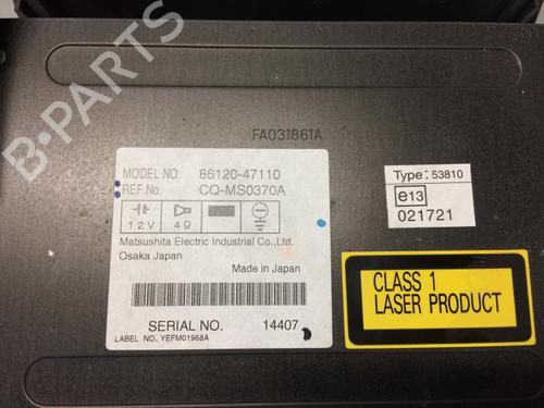 Radio TOYOTA PRIUS Liftback (_W2_) 1.5 Hybrid (NHW20_, NHW20R) | BP21295086E6 