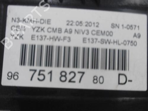 Used Instrument cluster PEUGEOT 208 I (CA_, CC_) 1.4 HDi (68 hp) 21296722