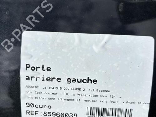 Left rear door PEUGEOT 207 (WA_, WC_) 1.4 16V | BP21293595C4 