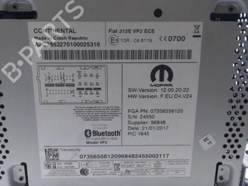 Radio FIAT 500 (312_) 1.2 (312AXA1A) | BP21308023E6 