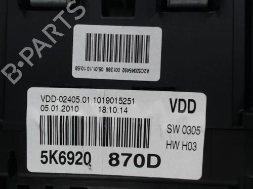 Instrument cluster VW GOLF VI (5K1) 2.0 GTi | BP21313555C47 