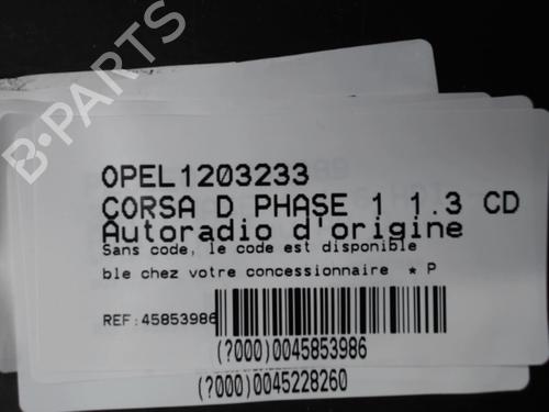 Used Radio OPEL CORSA D (S07) 1.3 CDTI (L08, L68) (75 hp) 21315565
