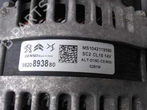 Used Alternator Alternator PEUGEOT 208 I (CA_, CC_) 1.5 BlueHDI 100 (102 hp) 21296160 21296160
