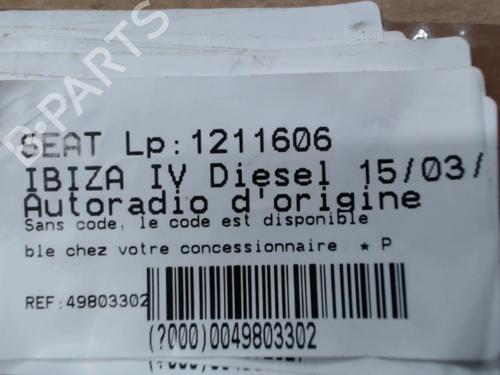 Radio SEAT IBIZA IV (6J5, 6P1) 1.6 TDI | BP21315175E6 