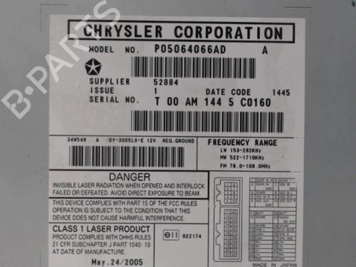 Radio JEEP GRAND CHEROKEE III (WH, WK) 3.0 CRD 4x4 | BP21366441E6 