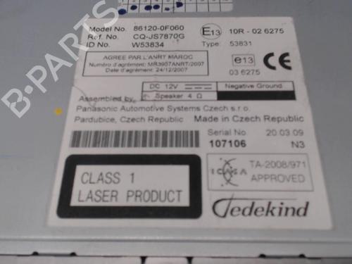 Used Radio TOYOTA VERSO (_R2_) 2.0 D-4D (AUR20_, AUR20R) (126 hp) 21297795