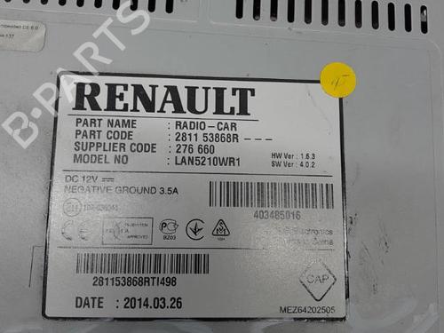 Radio RENAULT CLIO IV (BH_) 1.5 dCi 90 | BP21316041E6 