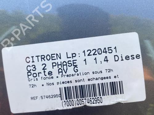 Left front door CITROËN C3 II (SC_) 1.4 HDi 70 (SC8HZC, SC8HR0, SC8HP4) | BP21369038C2 