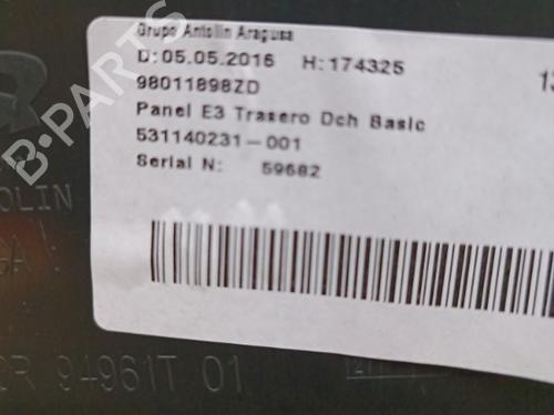 Rear right panel CITROËN C4 CACTUS 1.2 VTi 82 | BP22131425C61 - Image 4