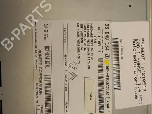 Radio PEUGEOT 208 I (CA_, CC_) 1.4 HDi | BP21326776E6 