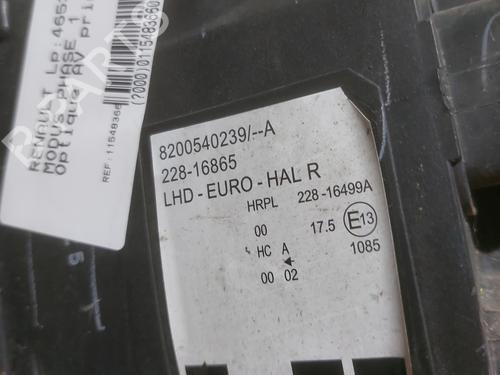 Right headlight RENAULT MODUS / GRAND MODUS (F/JP0_) 1.5 dCi (FP0D, JP0D) | BP30752587C29 