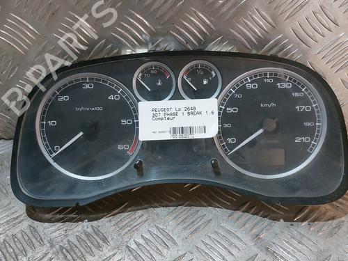 Used Instrument cluster PEUGEOT 307 Break (3E) 1.6 HDi 110 (109 hp) 21509548