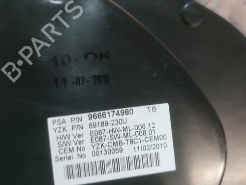 Instrument cluster PEUGEOT 5008 (0U_, 0E_) 1.6 HDi | BP22594815C47 