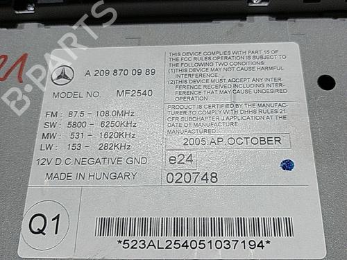 Used Radio MERCEDES-BENZ CLK (C209) CLK 320 CDI (209.320) (224 hp) 21509272