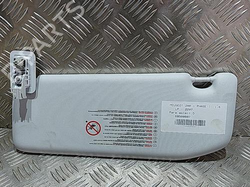 Used Right sun visor Right sun visor PEUGEOT 208 I (CA_, CC_) 1.6 HDi (92 hp) 21514600 21514600