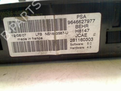 Climate control PEUGEOT 307 SW (3H) 1.6 HDI 110 | BP21910793I5 