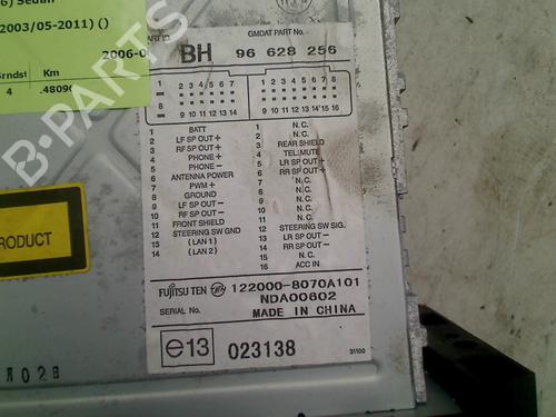 Radio CHEVROLET AVEO / KALOS Saloon (T250, T255) 1.4 | BP21925799E6 