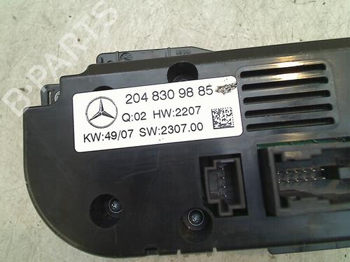 Climate control MERCEDES-BENZ C-CLASS (W204) C 180 CGI (204.049) | BP21916375I5 