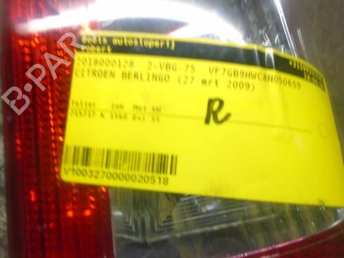 Used Right taillight CITROËN BERLINGO / BERLINGO FIRST Box Body/MPV (M_) 1.6 HDI 75 (MB9HW) (75 hp) 23026001