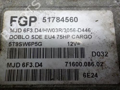 Engine control unit (ECU) FIAT DOBLO Box Body/MPV (223_) 1.3 D Multijet | BP23008146M57 