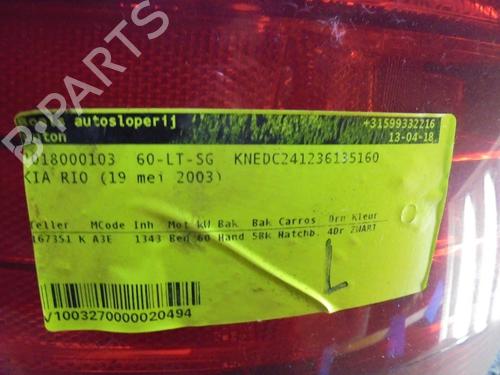 Used Left taillight KIA RIO I Hatchback (DC) 1.3 (82 hp) 23003568
