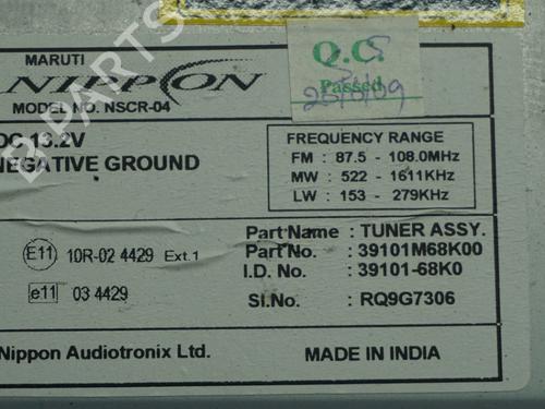 Radio SUZUKI ALTO VII (GF) 1.0 (AMF310, GFC31S) | BP23018198E6 