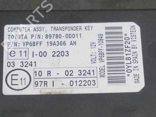 Ignition barrel TOYOTA YARIS (_P9_) 1.33 VVT-i (NSP90_, NSP90R) | BP23019032M48 
