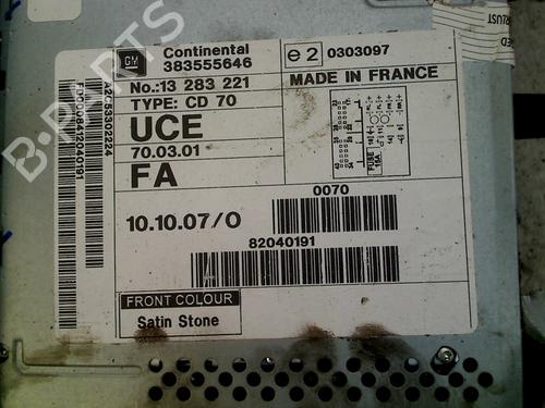 Radio OPEL ASTRA H (A04) 1.6 (L48) | BP21933943E6 