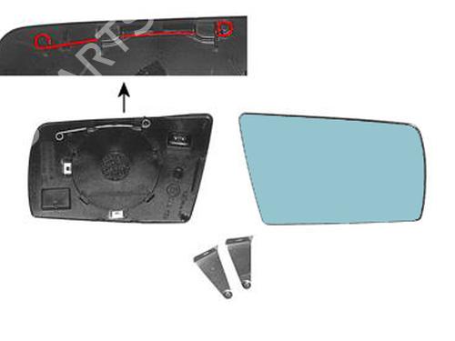 Used Right mirror glass MERCEDES-BENZ C-CLASS (W202) C 180 (202.018) (122 hp) 21907475