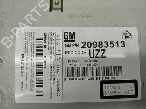 Radio OPEL ASTRA J (P10) 1.7 CDTI (68) | BP21629355E6 