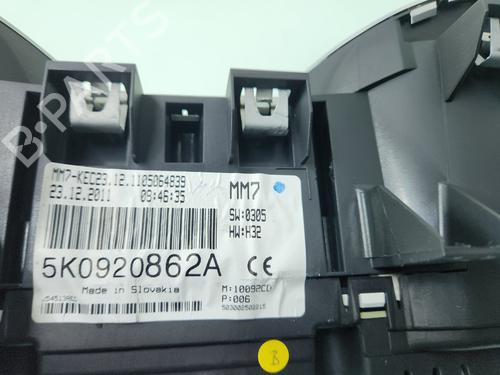 Instrument cluster VW GOLF VI (5K1)  | BP21641466C47 
