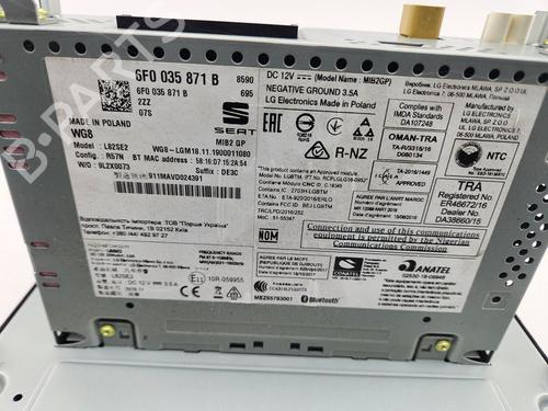 Display monitor SEAT IBIZA V (KJ1, KJG)  | BP24593337C48 