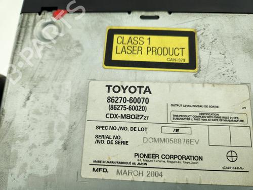 Radio TOYOTA LAND CRUISER PRADO (_J12_) | BP30121296E6