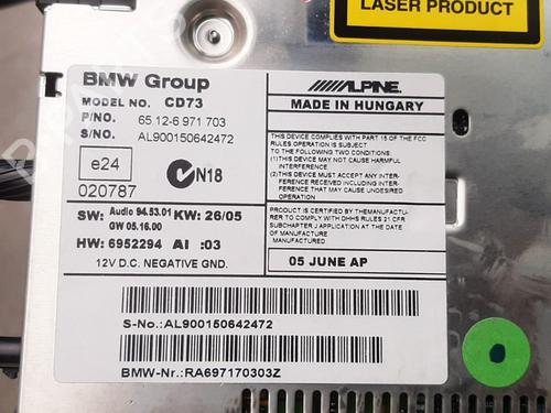 Radio BMW 3 (E90) 325 i | BP24179653E6 