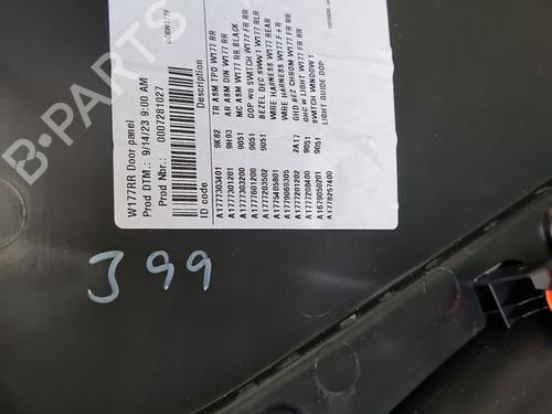 Used Rear right panel Rear right panel MERCEDES-BENZ A-CLASS (W177) A 200 Mild-Hybrid (177.087) (163 hp) 37270486 37270486