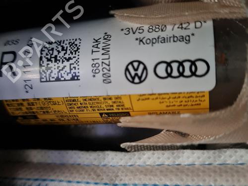 Used Right curtain airbag SKODA SUPERB III (3V3) [2015-2024]  31841072