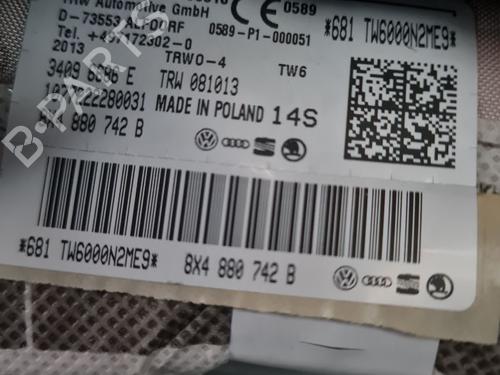 Used Right curtain airbag AUDI A1 (8X1, 8XK) 1.6 TDI (90 hp) 29821166