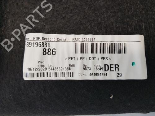 Boot lining OPEL CORSA F (P2JO) 1.2 (68) | BP36911710I3  - Image 7