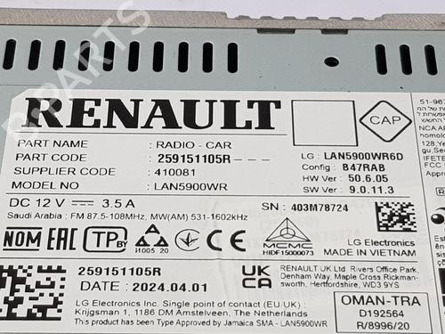 Radio DACIA DUSTER (HM_) 1.6 SCe 115 (HMM1) | BP28088136E6 