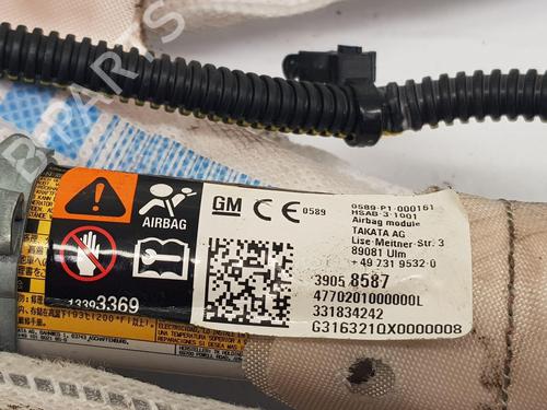 Left curtain airbag VAUXHALL ASTRA Mk VII (K) Estate (B16) 1.6 CDTi | BP22681003C11