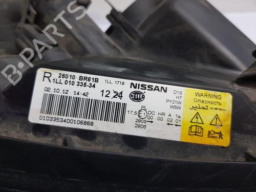 Right headlight NISSAN QASHQAI / QASHQAI +2 I (J10, NJ10, JJ10E) 2.0 | BP25462671C29 