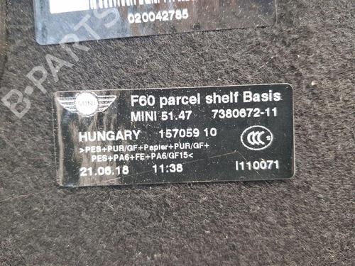 Rear parcel shelf MINI MINI COUNTRYMAN (F60) Cooper | BP29755921C85 