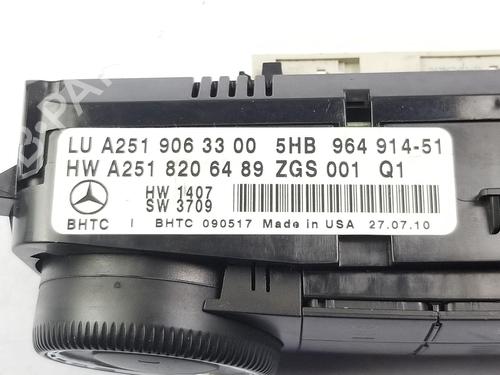 Climate control MERCEDES-BENZ GL-CLASS (X164) GL 350 CDI 4-matic (164.822) | BP22657416I5 