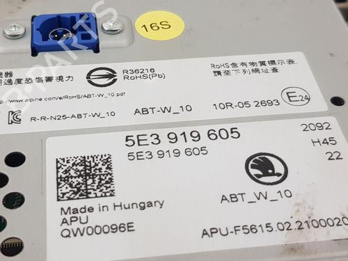 Radio SKODA OCTAVIA IV (NX3, NN3, PV3)  | BP29379117E6 