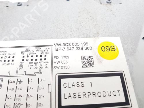 Radio VW SCIROCCO III (137, 138)  | BP22672161E6 