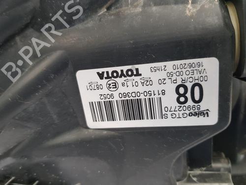 Left headlight TOYOTA YARIS (_P9_) 1.33 VVT-i (NSP90_, NSP90R) | BP29641911C28 