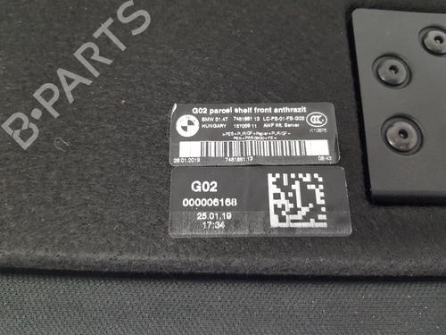 Rear parcel shelf BMW X4 (G02, F98) xDrive 30 d | BP29620264C85 