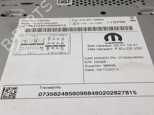 Radio FIAT 500 (312_) 1.2 (312AXA1A) | BP27455471E6
