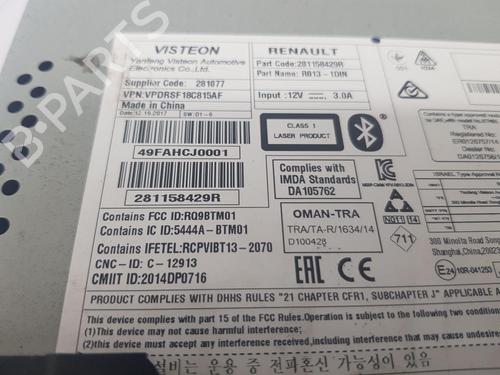 Radio RENAULT KANGOO Express (FW0/1_) 1.5 dCi 90 (FW0G, FW05, FW08, FW11) | BP36308255E6  - Image 5