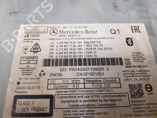 Radio MERCEDES-BENZ A-CLASS (W176) A 180 CDI / d (176.012) | BP29928069E6